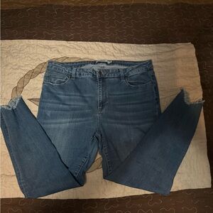 JustFab Classic Blue Straight Leg Jeans